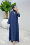 İndigo Premium Sofia Abaya Takım Tesettür Giyim