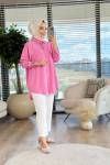 7165 Tencel Tunik Pembe